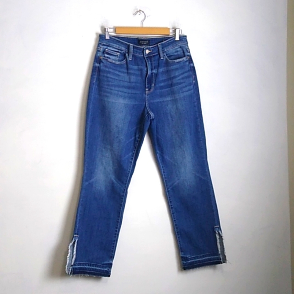 Judy Blue Released Hem Straight Jeans JB82453MD Medium Wash  size 11/30